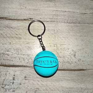 Tiffany and co basketball blue keychain
